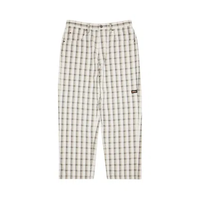 Pre-owned Supreme X Dickies Double Knee Baggy Jean 'white Plaid'