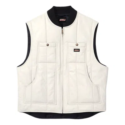 Supreme X Dickies Fw23 Week9 Leather Work Vest 'white'