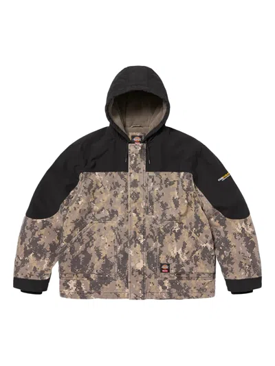 Supreme X Dickies® Hooded Work Jacket In Brown
