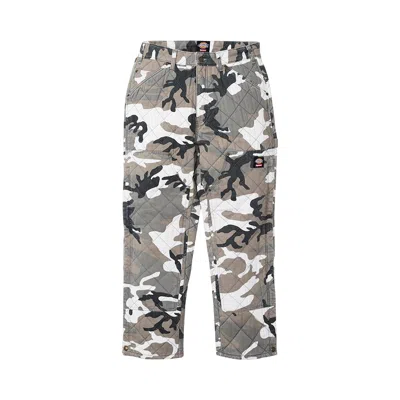 Pre-owned Supreme X Dickies Quilted Double Knee Painter Pant 'grey Camo' | Men's Size 34