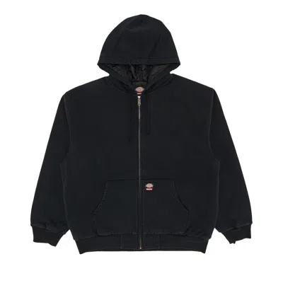 Pre-owned Supreme X Dickies Quilted Lined Zip Up Hooded Sweatshirt 'black'