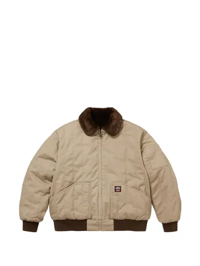 Supreme X Dickies® Reversible-design Quilted Work Jacket In Brown