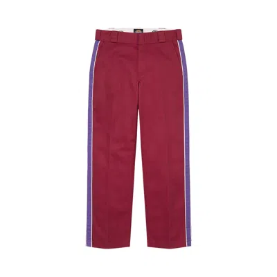 Pre-owned Supreme X Dickies Stripe 874 Work Pant 'maroon' In Red