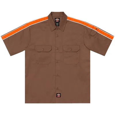 Pre-owned Supreme X Dickies Stripe Short-sleeve Work Shirt 'brown'