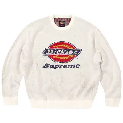 Pre-owned Supreme X Dickies Sweater 'white'