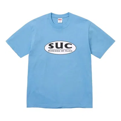 Supreme X Dj Screw Suc Print-detail T-shirt In Blue