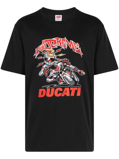 Supreme X Ducati Bike T-shirt In Black