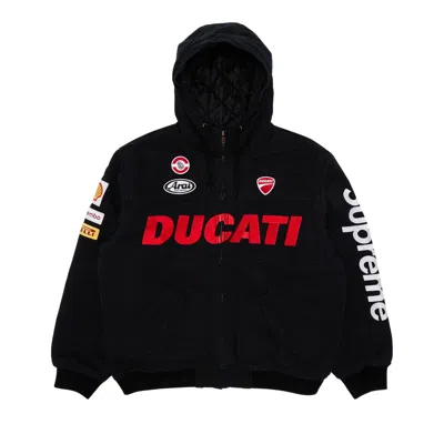 Pre-owned Supreme X Ducati Hooded Racing Jacket 'black'