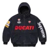 Supreme X Ducati Hooded Racing Jacket 'black Red'