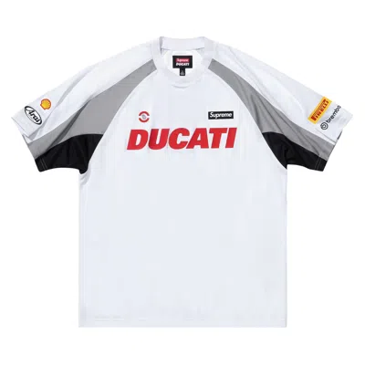 Pre-owned Supreme X Ducati Soccer Jersey 'white'