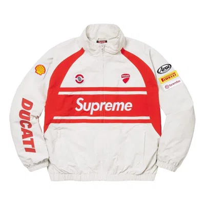 Supreme X Ducati Track Jacket 'white Red'