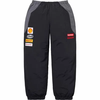 Pre-owned Supreme X Ducati Track Pant Black White Blue 3colors Ss24 Size S-xxl