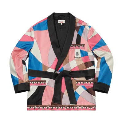 Pre-owned Supreme X Emilio Pucci Silk Smoking Jacket 'dusty Pink' | Multi-color | Men's Size S