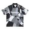 Supreme X Emilio Pucci Soccer Jersey Polo 'black White Grey' In Gray