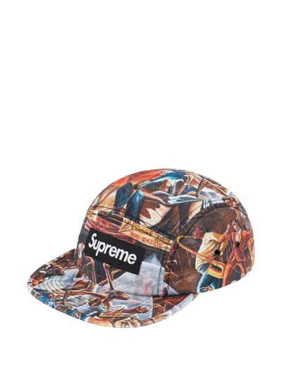 Supreme X Ernie Barnes Camp Cap In Brown