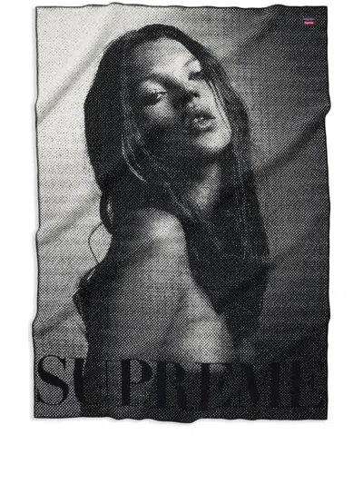 Supreme X Faribault Kate Moss Blanket (183cm X 127cm) In Black