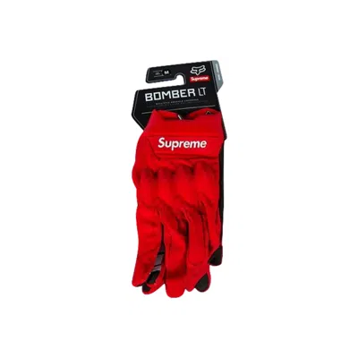 Pre-owned Supreme X Fox Racing Bomber Lt Gloves 'red'