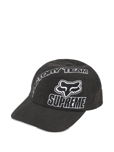 Supreme X Fox Racing® Logo-embroidered Cap In Black