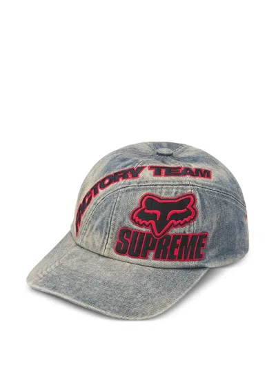 Supreme X Fox Racing® Logo-embroidered Cap In Blue
