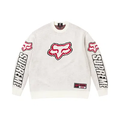Pre-owned Supreme X Fox Racing Sweater 'white' | Men's Size Xl