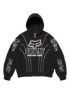 Supreme X Fox Racing® Zip-up Hoodie In Black
