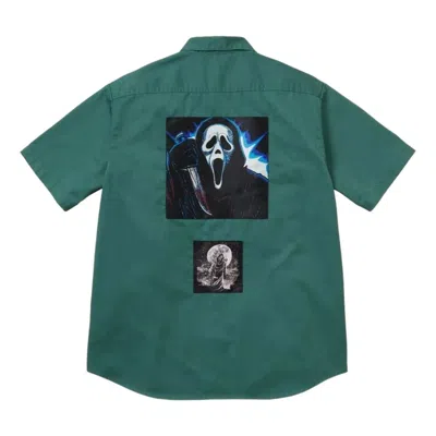 Supreme X Ghostface Ss26 S/s Work Shirt 'work Green'