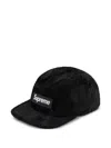 Supreme X 굿이너프 크러시드 레이온 캠프 캡 모자 In Black