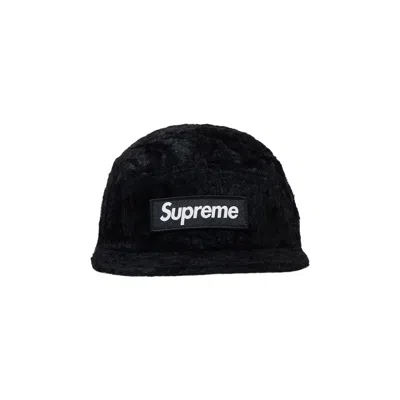 Pre-owned Supreme X Goodenough Crushed Rayon Pile Camp Cap 'black' | Men's Size Onesize