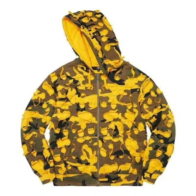 Supreme X Griffin Zip Up Hooded Sweatshirt 'yellow Olive Green'