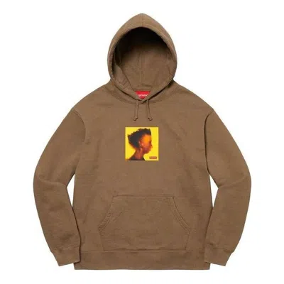 Supreme X Gummo Hooded Sweatshirt 'olive Green Yellow' In Brown