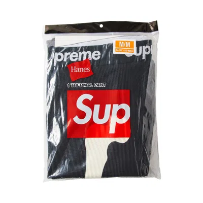Pre-owned Supreme X Hanes Bones Thermal Pant (1 Pack) 'black'