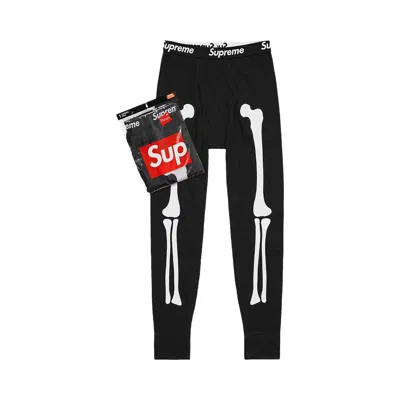 Pre-owned Supreme X Hanes Bones Thermal Pant (1 Pack) 'black'