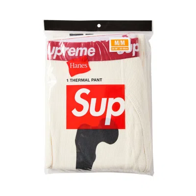 Pre-owned Supreme X Hanes Bones Thermal Pant (1 Pack) 'natural' In Cream