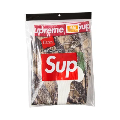 Pre-owned Supreme X Hanes Bones Thermal Pant (1 Pack) 'truetimber Htc Fall Camo' In Multi-color