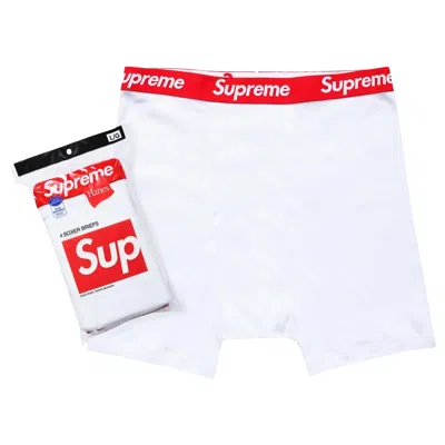 Pre-owned Supreme X Hanes Boxer Briefs (4 Pack) 'white'