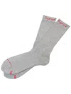 Supreme X Hanes Crew "heather Grey" Socks (pack Of Four) In Grey