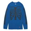 Supreme X Hanes Fw23 Week9 Bones Thermal Crew Long Sleeve Shirt 'blue'