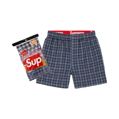 Pre-owned Supreme X Hanes Plaid Boxers (4 Pack) 'multicolor' | Multi-color | Men's Size Xl
