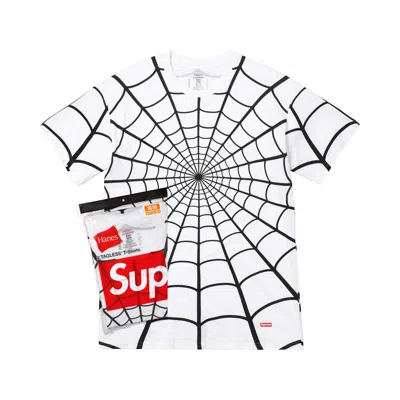 Pre-owned Supreme X Hanes Spider-man Tagless Tees (2 Pack) 'white' | Men's Size M