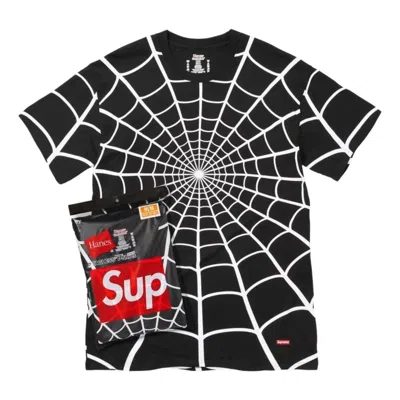 Supreme X Hanes Spider-man Tagless T-shirt (2 Pack) 'black'