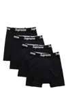 Supreme X Hanes Tagless Boxer Briefs (set Of Four) In 黑色