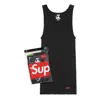 Supreme X Hanes Tank Tops (3 Pack) 'black'