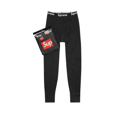 Pre-owned Supreme X Hanes Thermal Pant (1 Pack) 'black' | Men's Size Xl