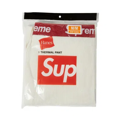 Pre-owned Supreme X Hanes Thermal Pant (1 Pack) 'natural' In Cream