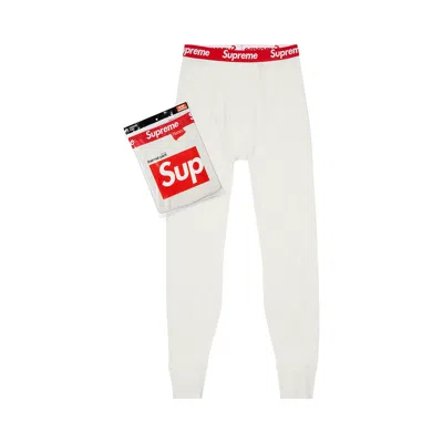 Pre-owned Supreme X Hanes Thermal Pant (1 Pack) 'natural' In Cream