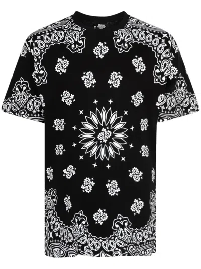 Supreme X Hanes Two-pack Bandana-print T-shirts In Black