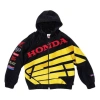 Supreme X Honda Fox Racing Puffy Zip Up Jacket 'black'