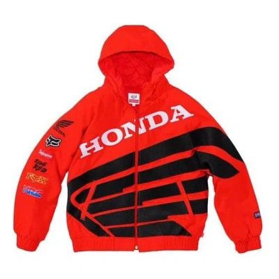 Supreme X Honda Fox Racing Puffy Zip Up Jacket 'red'