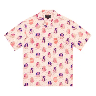 Pre-owned Supreme X Hysteric Glamour Blurred Girls Rayon Short-sleeve Shirt 'off White' | Cream | Men's Size L