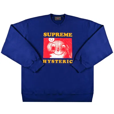 Pre-owned Supreme X Hysteric Glamour Crewneck 'dark Royal' In Blue